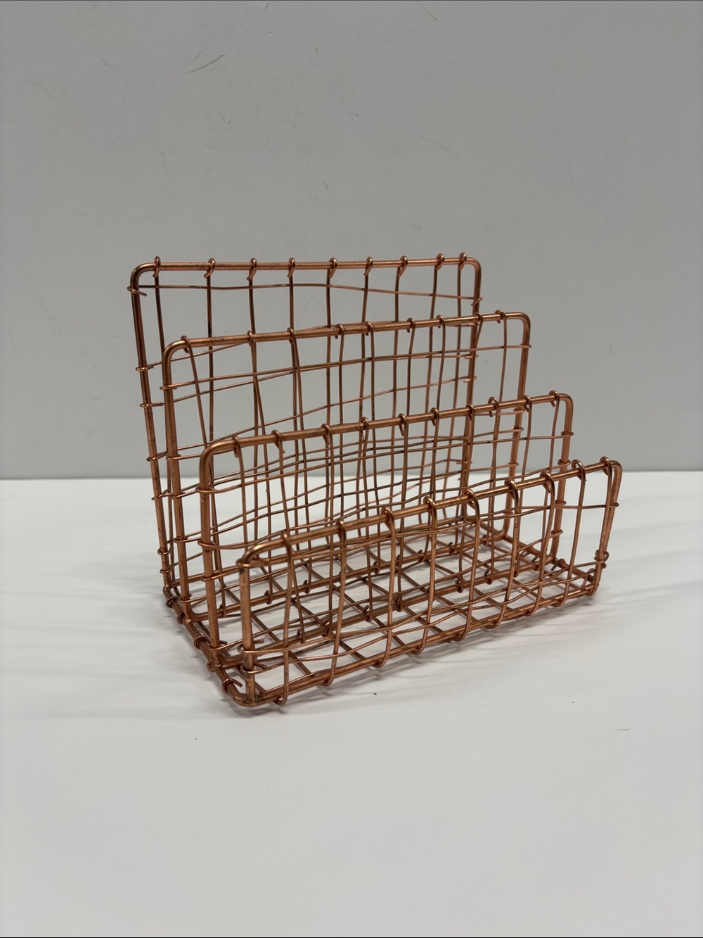 The Container Store Copper Wire Desk Organizer